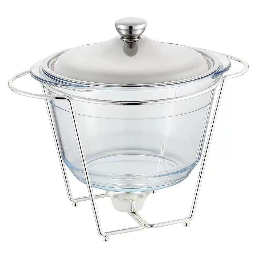Commercial glass lid stainless steel buffet warmer - hotel buffet stove - in stock wholesale insulated pot