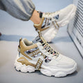 Spring men's new high-top shoes, men's sneakers, trendy versatile chunky sole height-increasing casual running dad shoes