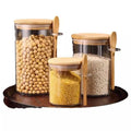 Glass airtight jars for dried fruits, seasonings, and kitchen storage – tea, spice, and grain containers – transparent storage jars