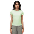 Summer crew neck short sleeve women's sweat-wicking breathable sports t-shirt slim fit running fitness yoga top d26037