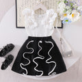 Sweet and adorable girls' sleeveless embroidered mesh dress