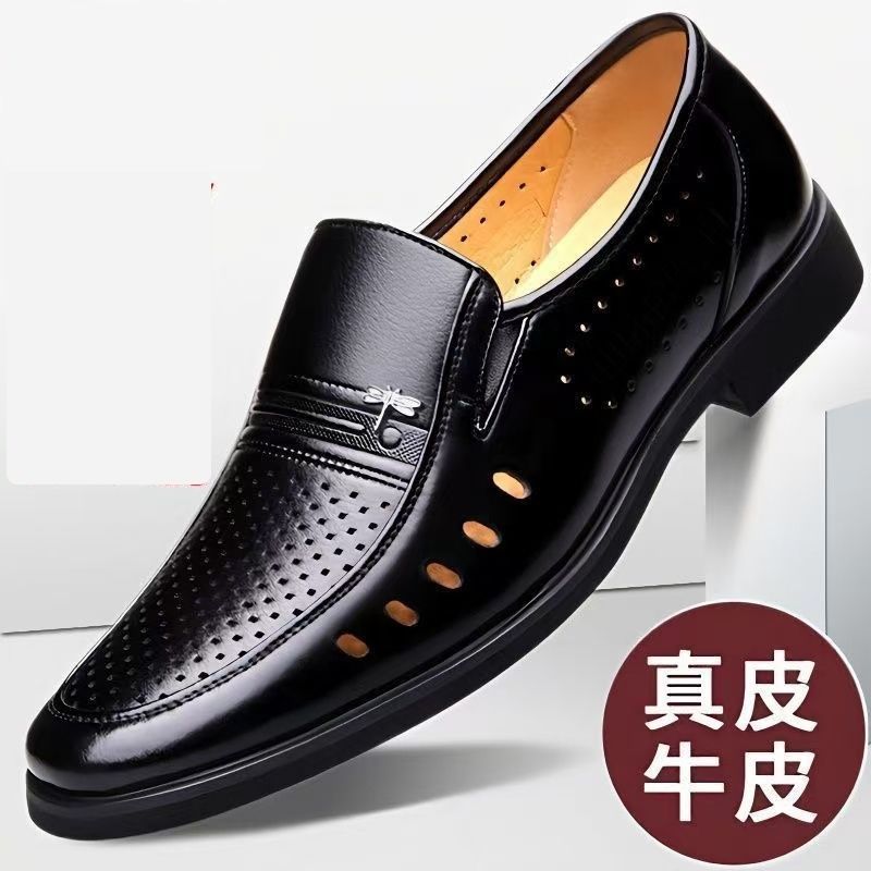 【military-grade leather shoes - premium quality】100% full grain cowhide leather, clearance sale! soft sole leather shoes for men, perfect for casual and business wear