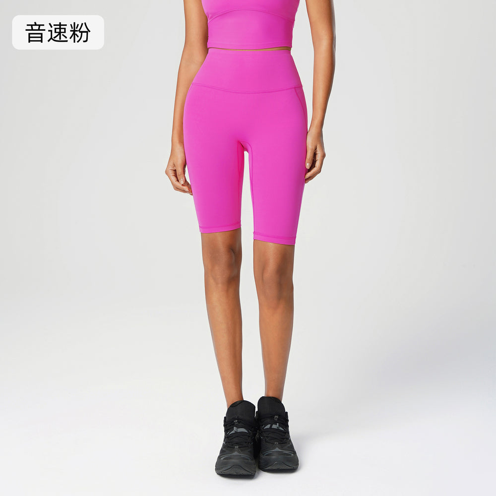No awkward line, nude-feel yoga leggings for women. stretchy, tummy-control, athletic capri pants with peach lift and butt enhancement. fitness leggings d25033