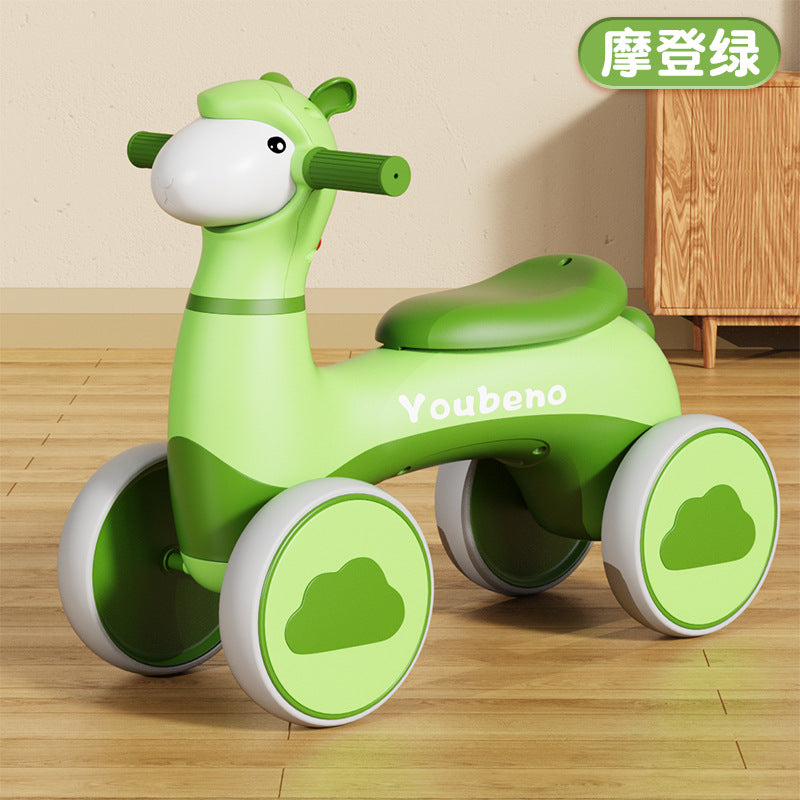 New product children's baby scooter balance car music light children's scooter four-wheel balance car manufacturer