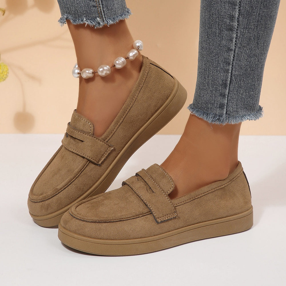 plus size spring autumnew arrival loafers women's round toe flats slip-on lazy exportfashionflats wholesale