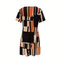 wholesale women's short-sleeved dresses, fashionable women's dresses for spring, summer, and autumn, new cross-border printed designs