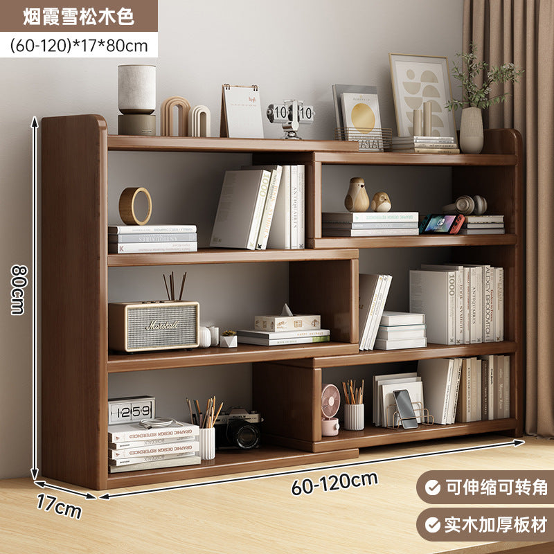 Solid wood bookshelf Desktop shelf Children's desk Storage rack Household desk Small bookcase Office storage cabinet