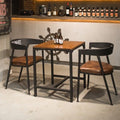 Milk tea shop table and chair combination, cafe/bar dining table and chairs, lounge bar negotiation small round table, reception solid wood balcony dining table