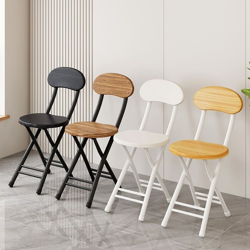 Folding chair folding stool popular simple household dining chair white negotiation chair portable training chair dormitory outdoor chair bamboo
