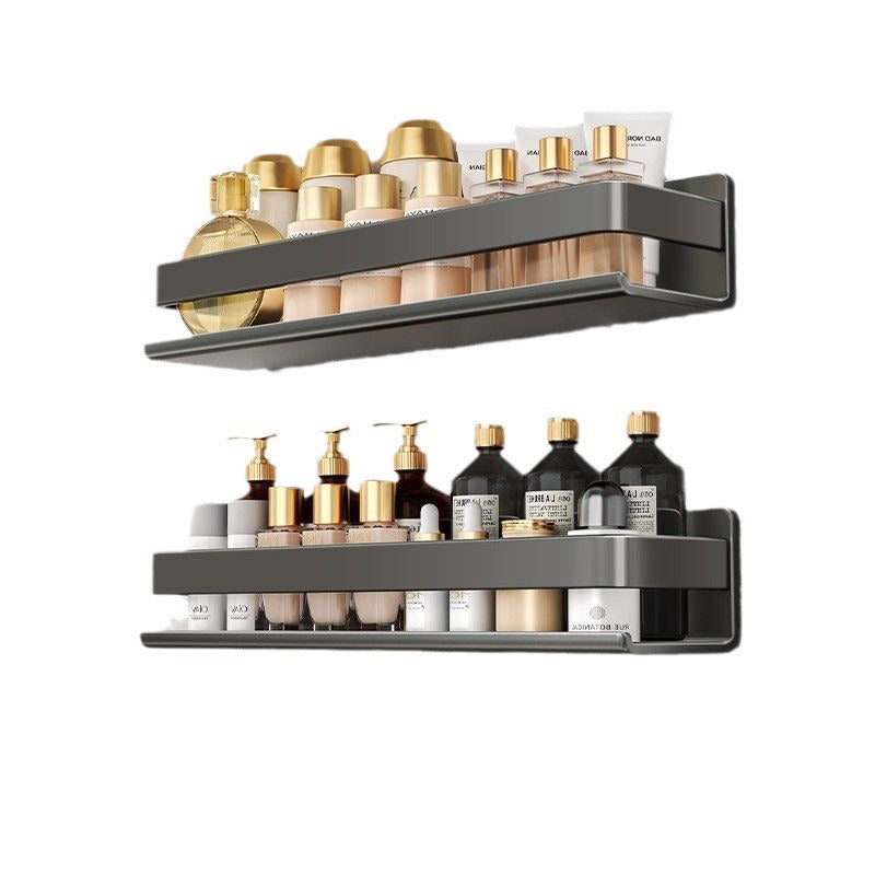Popular Space Aluminum Kitchen Oil Salt Sauce Vinegar Seasoning Shelf No Punching Seasoning Box Can Bottle Storage Rack