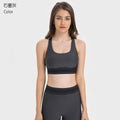 New color block adjustable strap sports bra - high impact, shockproof, push-up training bra - model dw346