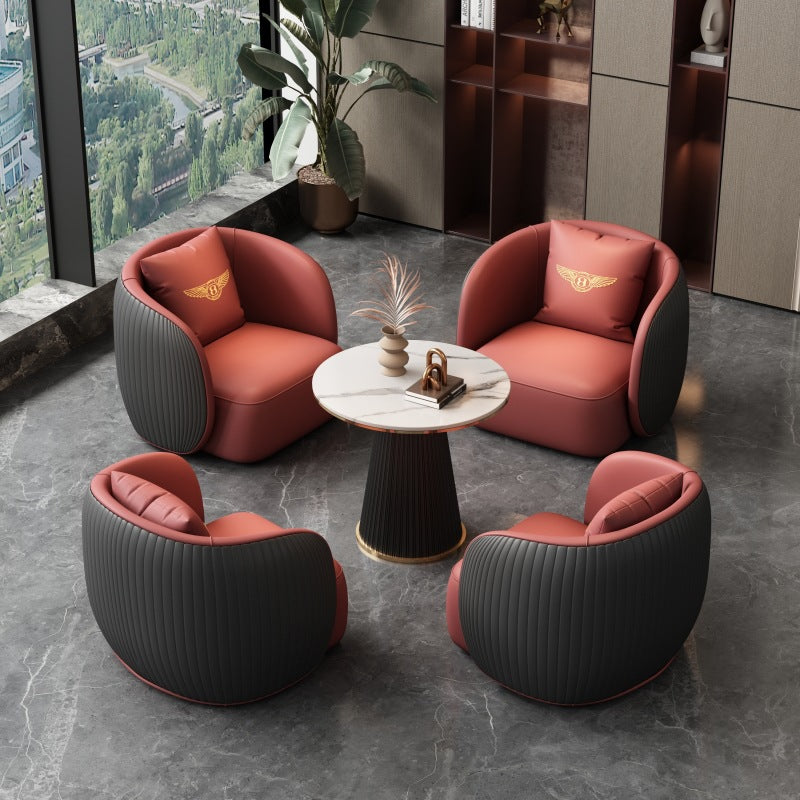 Sales office negotiation sofa accessible luxury modern high-end beauty salon rest area casual reception table and chair combination