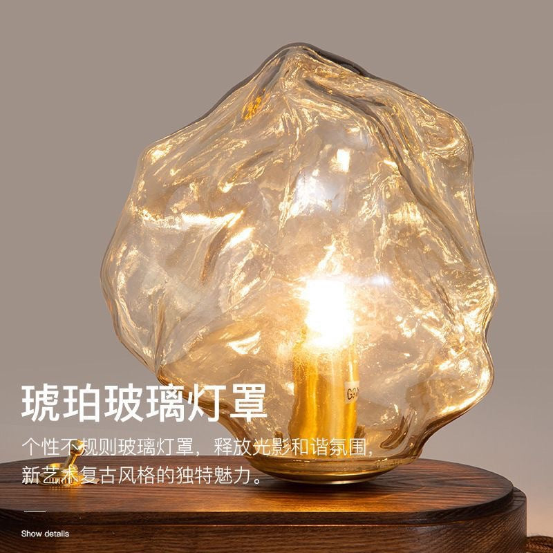 Designer ice cube wall lamp desk lamp bedroom bedside lamp night lamp living room background wall lighting minimalist ambient lamp