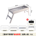 Stainless steel bbq grill - portable folding mini grill for home use, outdoor charcoal grill with mesh rack