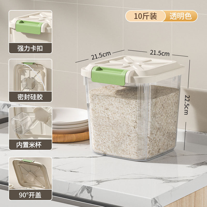Rice bucket for home kitchen sealed insect-proof moisture-proof rice storage box thickened rice storage tank flour storage barrel rice barrel