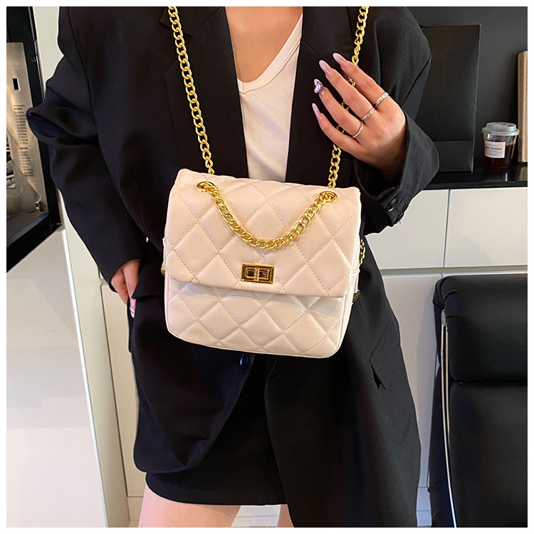 Cross-border diamond chain small bag women's 2025 summer new fashion and leisure foreign style shoulder bag backpack