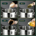 304 stainless steel large capacity rice bucket insect-proof and moisture-proof for homestorage sealed bucket thickened rice barrel flour storage tank