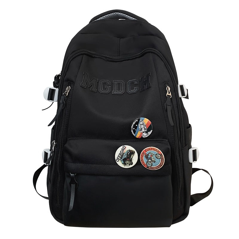 New middle and high school students backpack large capacity lightweight weight backpack simple and strong anti-splashing backpack