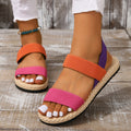 Elastic strap criss-cross flat women's shoes - new  retro bohemian roman sandals