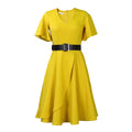 C8627plus sizeexport women's summernew arrivalfashionrufflesv neckhigh waistelegant large swing africandress
