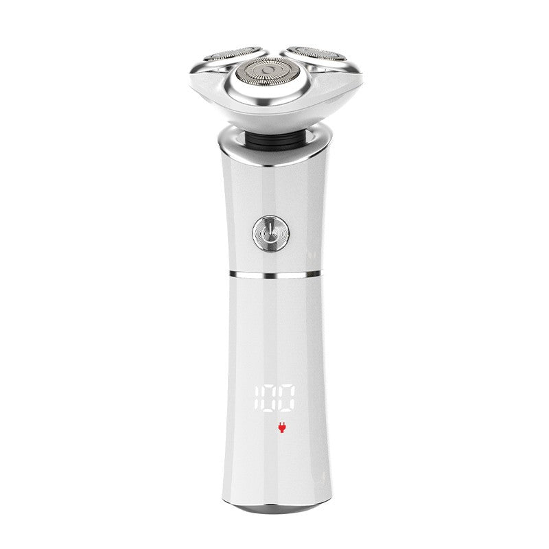 3-in-1 magnetic floating triple-blade electric shaver for men - washable, quick-charge, multi-function razor set