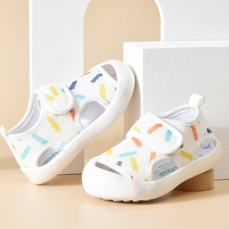 Baby sandals, first walker shoes, summer soft sole non-slip, 0-1-3 years old infant mesh toddler shoes for baby girls and boys