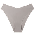 Fashion cross-border multi-color ice silk v-shaped seamless ice silk women's low-waist briefs breathable quick-drying sports underwear for women