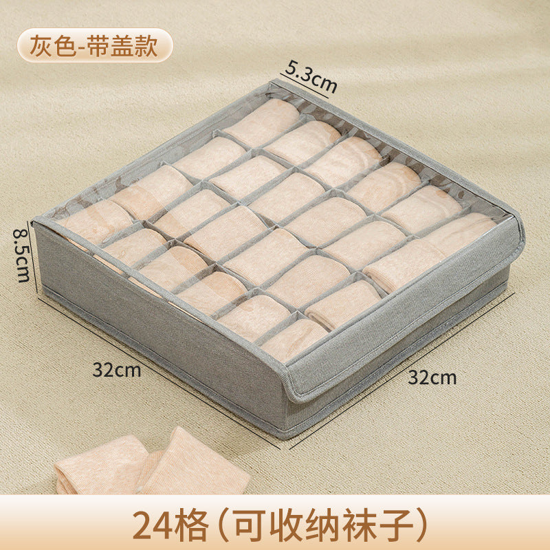 Socks storage box, underwear, underwear, bra, household box, dormitory drawer type fabric division, wardrobe finishing artifact