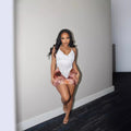 European and american style women's  spring new sexy sleeveless halter neck tie-up cutout top and bodycon mini skirt set