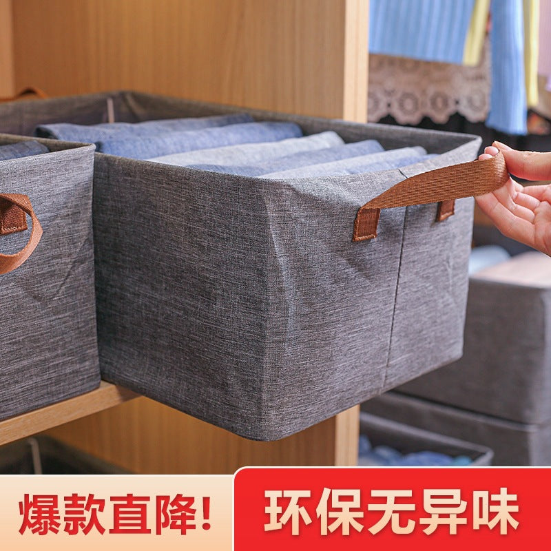 Manufacturer's spot cationic storage box Autumn and winter finishing clothes foldable gray finishing box Dust-proof storage