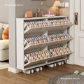 Tipping shoe cabinet solid wood for home door new arrival large capacity entrance cabinet small narrow shoe rack