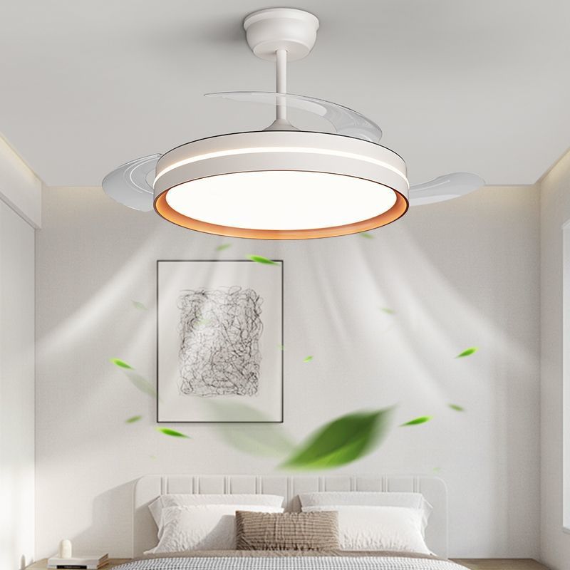 Zhongshan Lighting Ceiling Fan Light Bedroom Ceiling Fan Light Household Living Room Full Spectrum Dining Room Invisible Electric Fan Ceiling Fan
