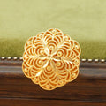 Middle eastern fashion women's ring adjustable size wedding party prom accessories large hollow thick flower ring
