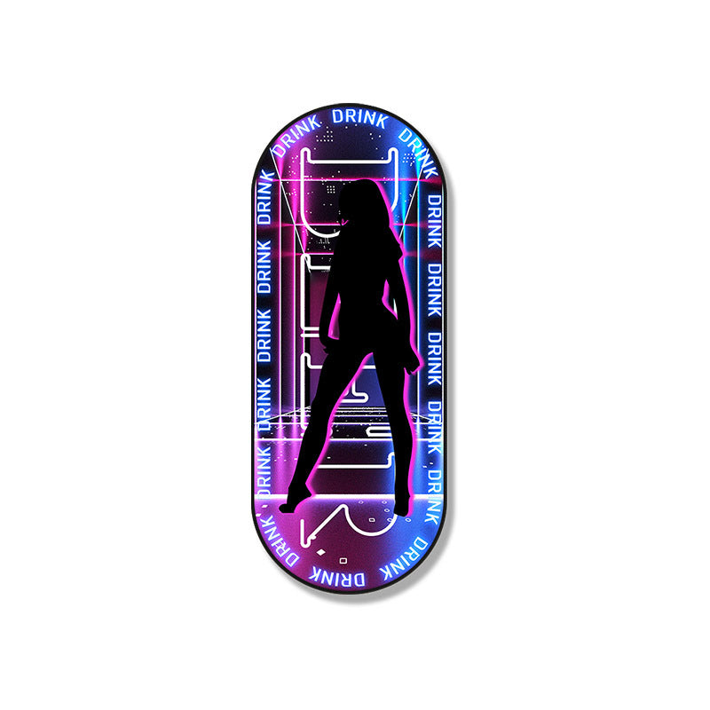 Bar nightclub sexy beautiful woman led ambient light hanging painting KTV tavern box club luminous abyss mirror decorative painting