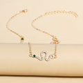 Snake necklace wholesale fashion cross-border autumn and wintersweater necklace women's banquet jewelry fashionstylish full diamond clavicle chain
