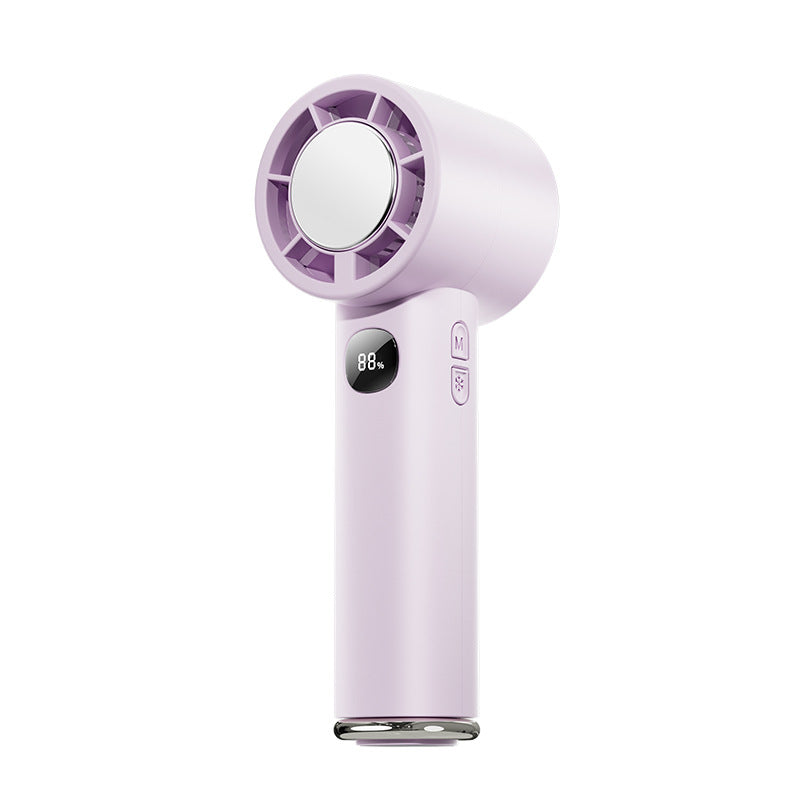 new arrival high-speed cooling fan outdoor portable handheld high wind power digital display turbine fan factory wholesale