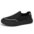 Slip-on men's spring shoes, anti-odor black mesh panel sneakers, men's athletic casual old beijing cloth shoes
