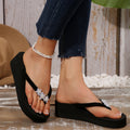 Amazon's 2025 summer best selling slippers women's fashion outwear easiest for match flip flops beach five-pointed star thick sole flip flops