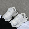 spring/summer new trendy brand rotating buckle boys' breathable single mesh sports shoes girls' chunky sneakers running shoes
