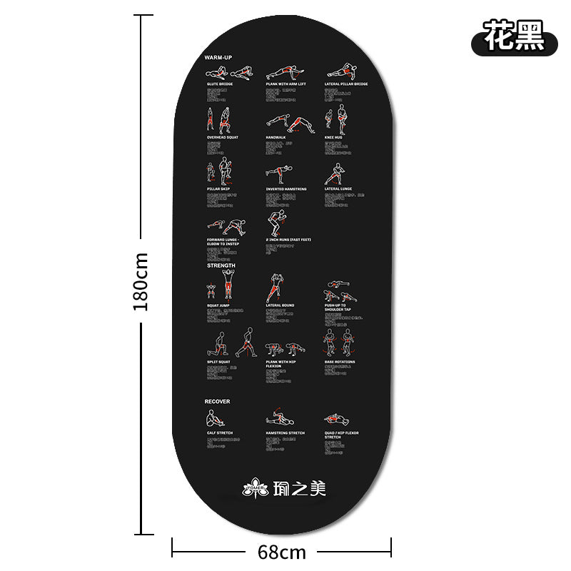 Pvc skipping rope mat - silent shock absorption, high-density yoga fitness mat, indoor anti-slip mat, sound-proofing jump rope/dance mat