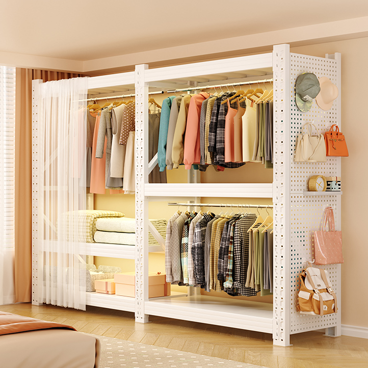 Open clothes rack bedroom storage cabinet simple assembly floor-standing storage rack coat rack rental house shelf wardrobe