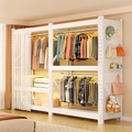Open clothes rack bedroom storage cabinet simple assembly floor-standing storage rack coat rack rental house shelf wardrobe