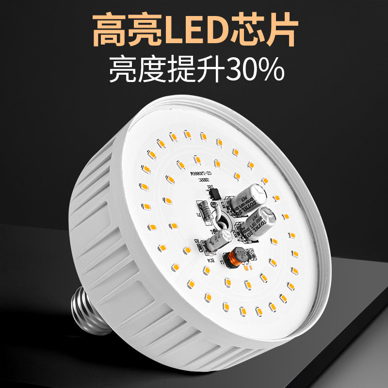 LED light bulb, high-brightness energy-saving plastic-clad aluminum bulb light led household lighting no stroboscopic e27 screw light bulb wholesale