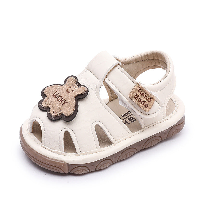 Summer baby first walker shoes - non-slip soft sole toddler shoes for 0-1 year olds, boys and girls, squeaky shoes, sandals, infant footwear