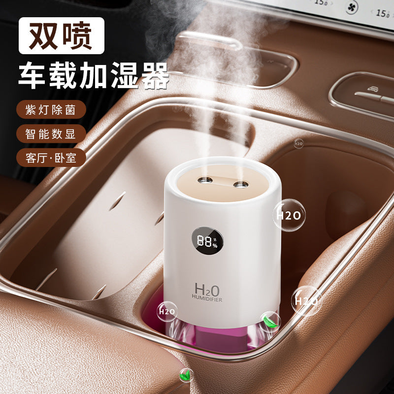 hot-selling car dual-spray humidifier usb home office desktop silent small sterilization atomizer wholesale