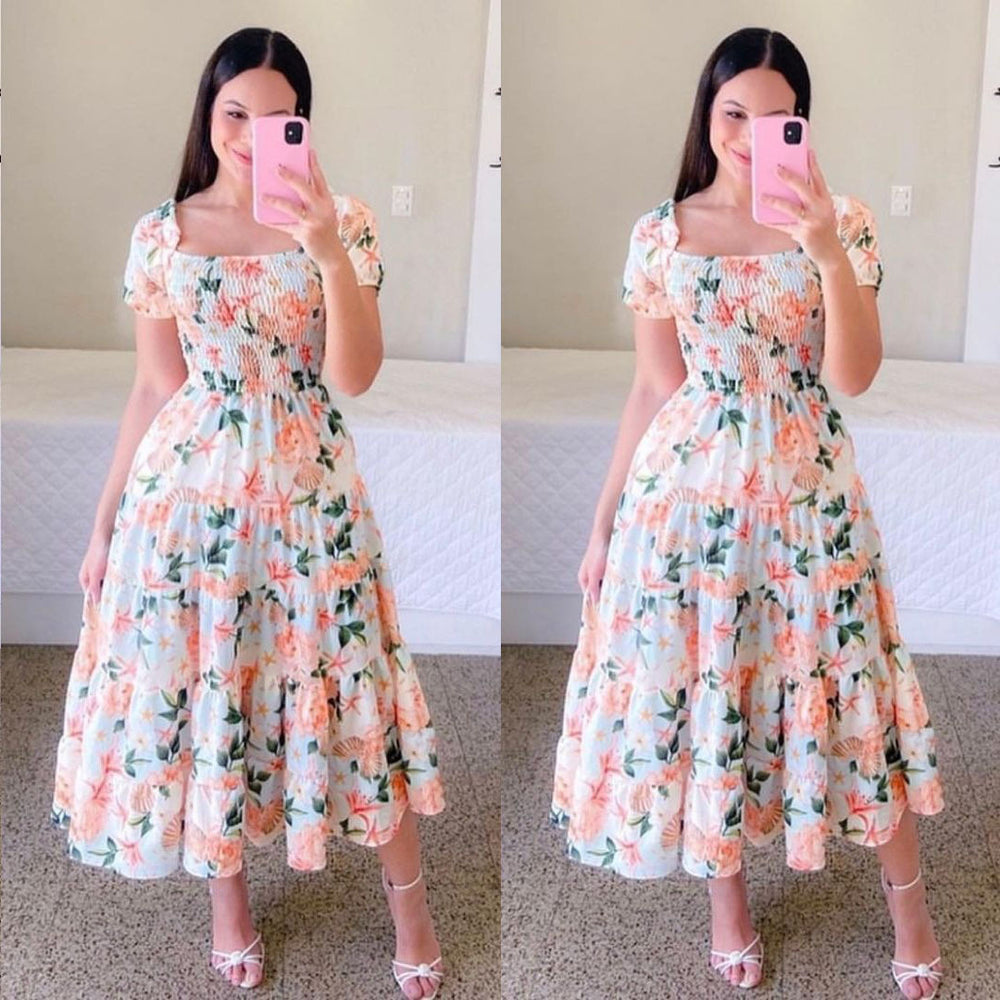 spring/summer new arrivals:  cross-border fashion - european & american style dresses, artistic french-inspired fresh prints, trendy women's apparel