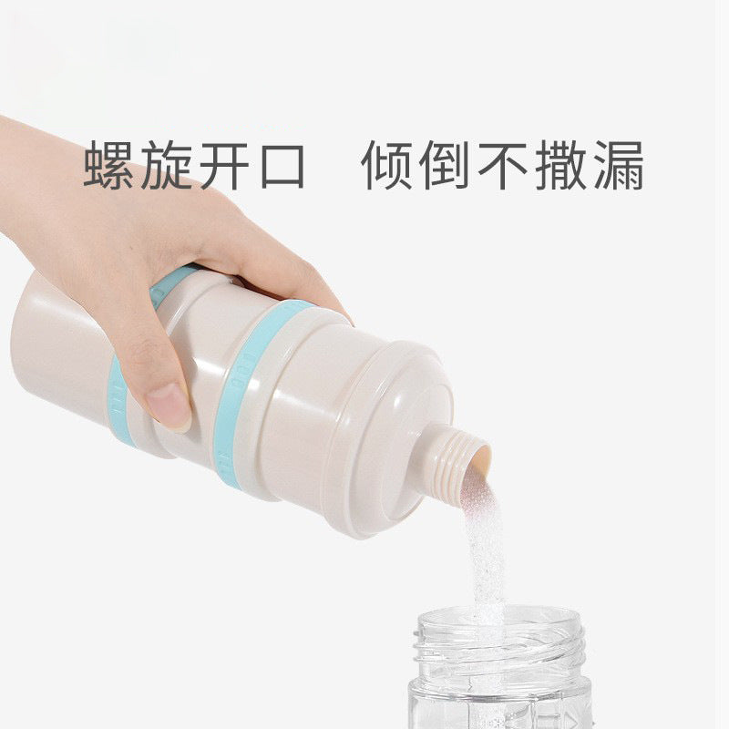 Baby elephant milk powder box portable large-capacity sealed jar newborn outing three-compartment mini milk powder grids oem