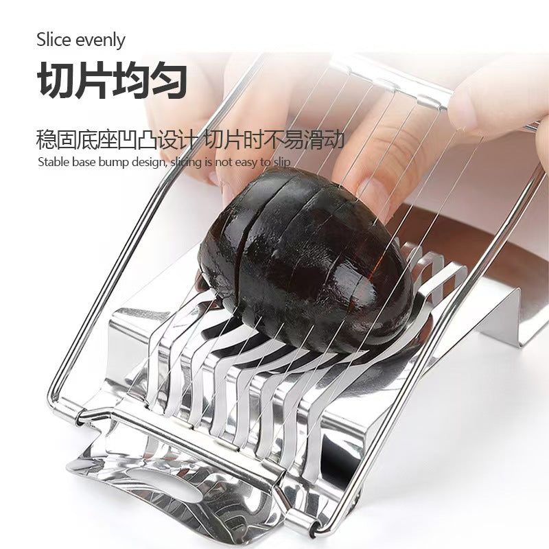 stainless steel egg slicer - multifunctional egg cutter for quick slicing, fancy egg cutting, and fruit slicing