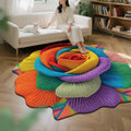 3d floral crystal velvet rug - absorbent mat for living room, bedroom, bedside, sofa, and coffee table