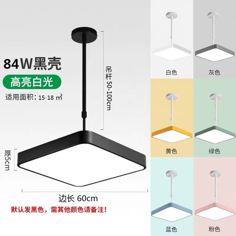 LED sloping roof square sloping roof square chandelier restaurant living room duplex loft commercial store creative lighting